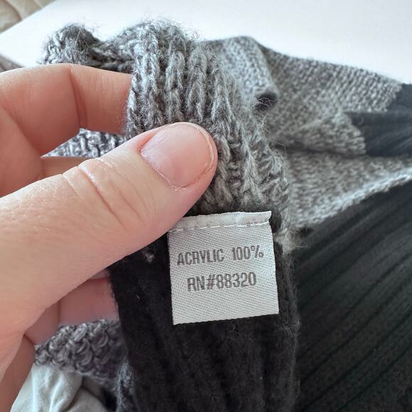 C.C.  Knitted Two Tone Scarf - Picture 6 of 9